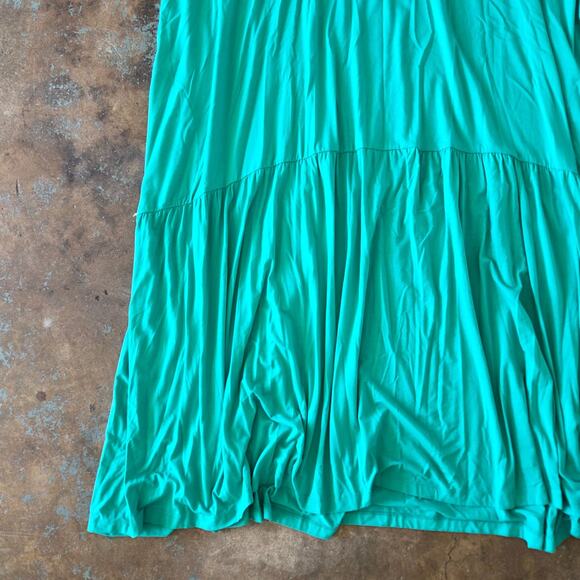 LOGO Lori Goldstein Elbow Sleeve Dress Plus Size 5XP New Cozumel Green Rayon - Picture 7 of 10